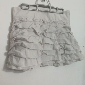 Ruffled mini skirt